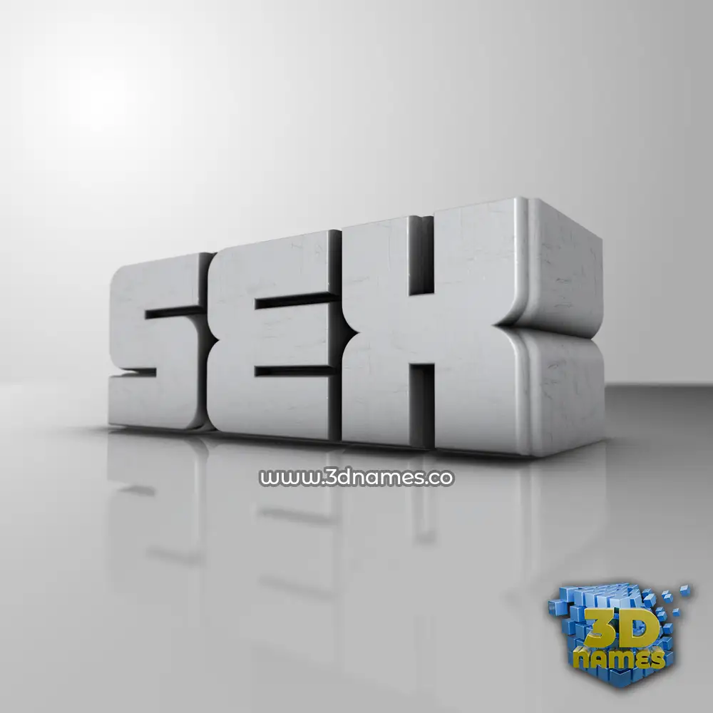 sex in White Metro style - 3D name wallpaper