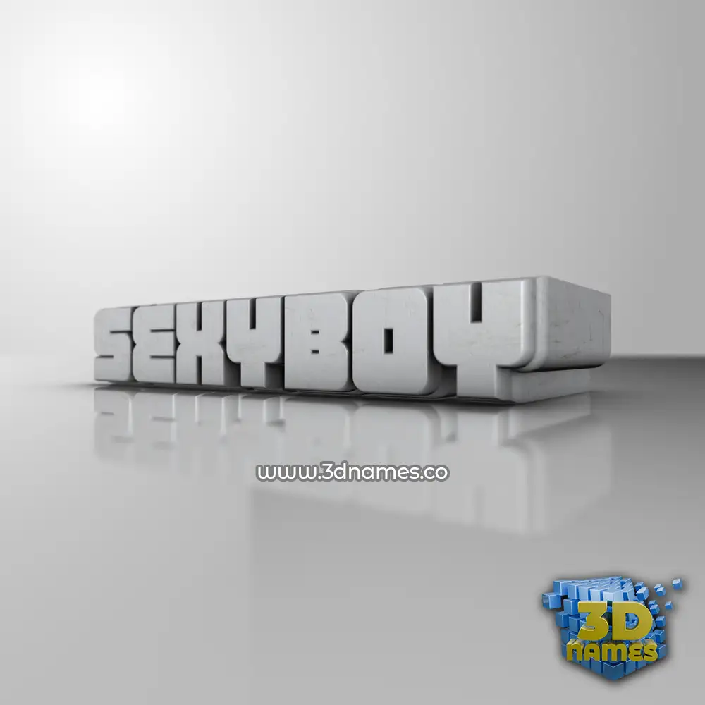 sexyboy in White Metro style - 3D name wallpaper