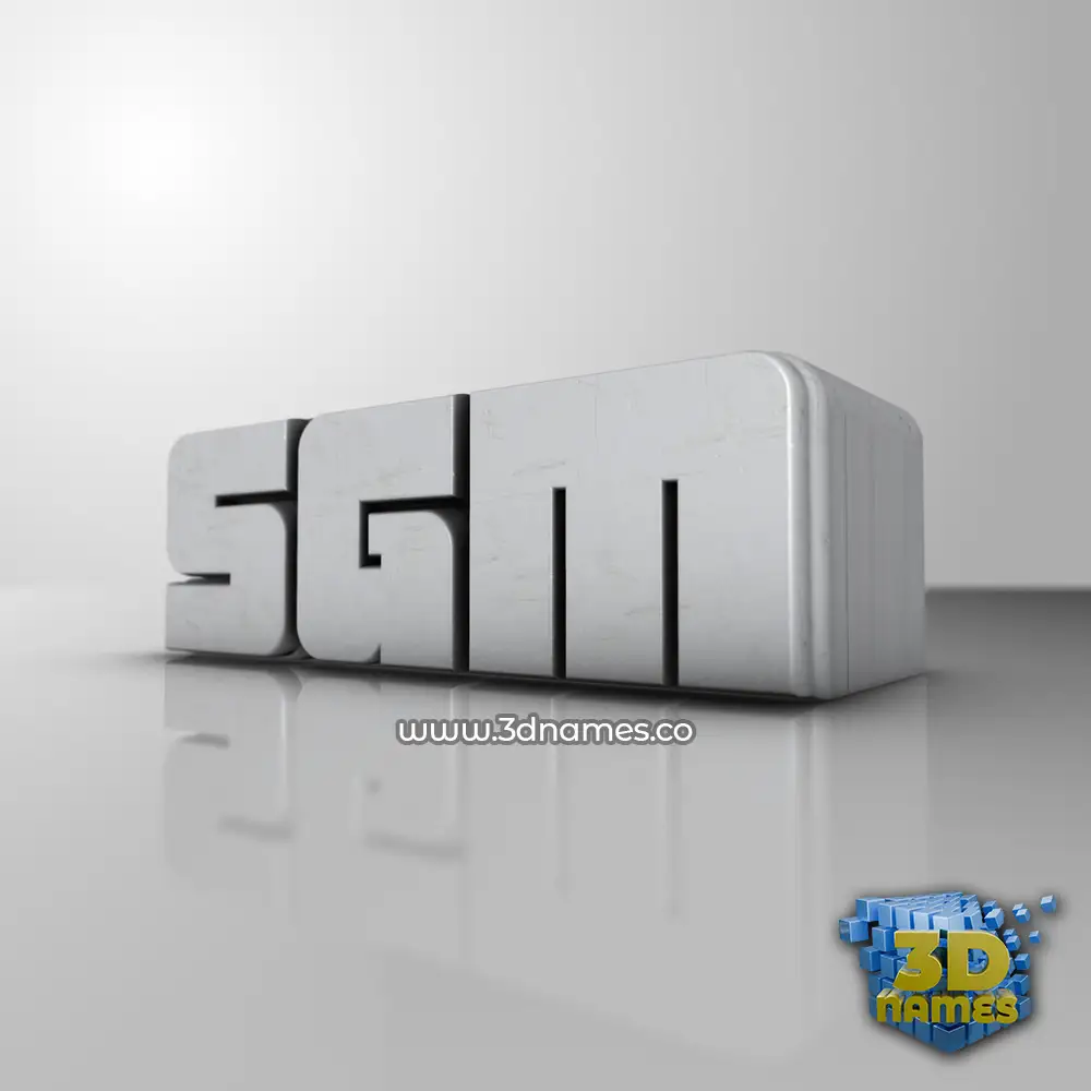sgm in White Metro style - 3D name wallpaper