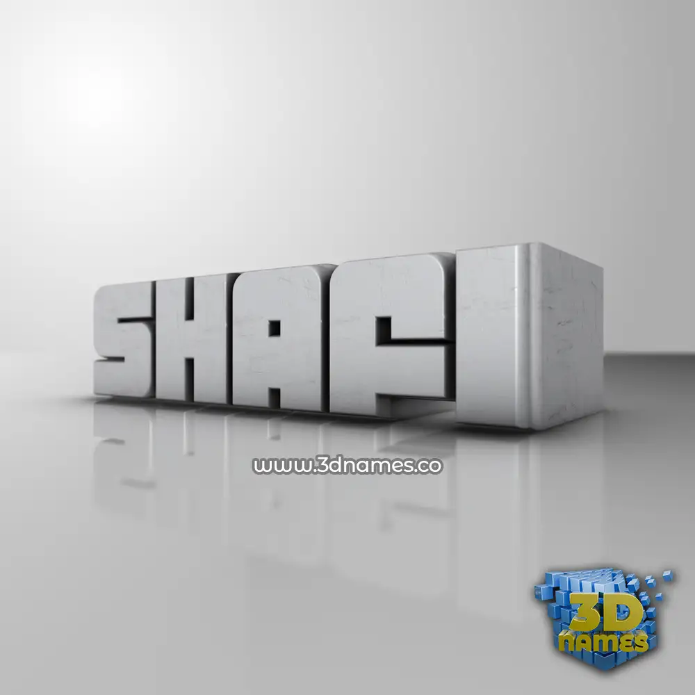 shafi in White Metro style - 3D name wallpaper
