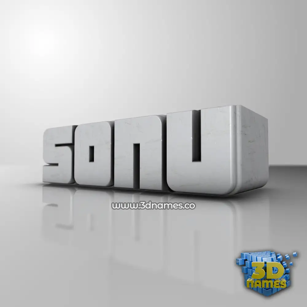 sonu in White Metro style - 3D name wallpaper