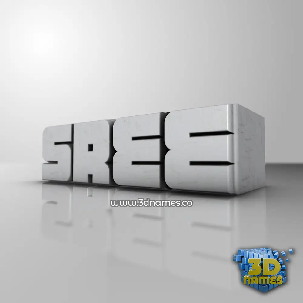 sree in White Metro style - 3D name wallpaper