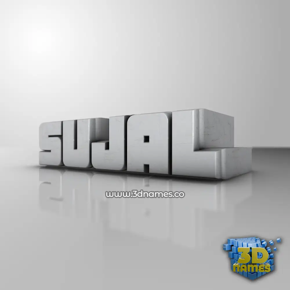 sujal in White Metro style - 3D name wallpaper