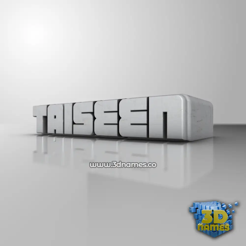 taiseen in White Metro style - 3D name wallpaper