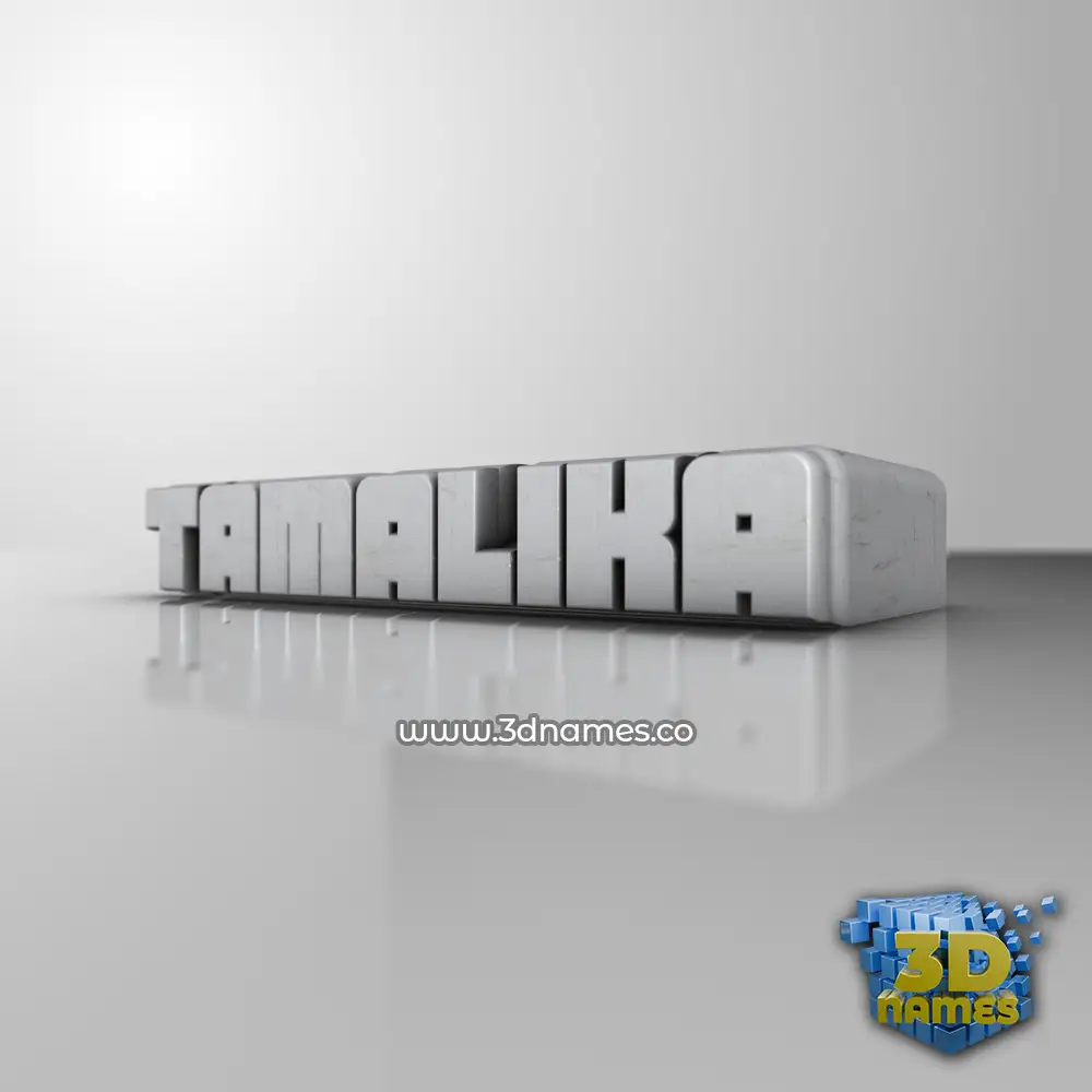 tamalika in White Metro style - 3D name wallpaper