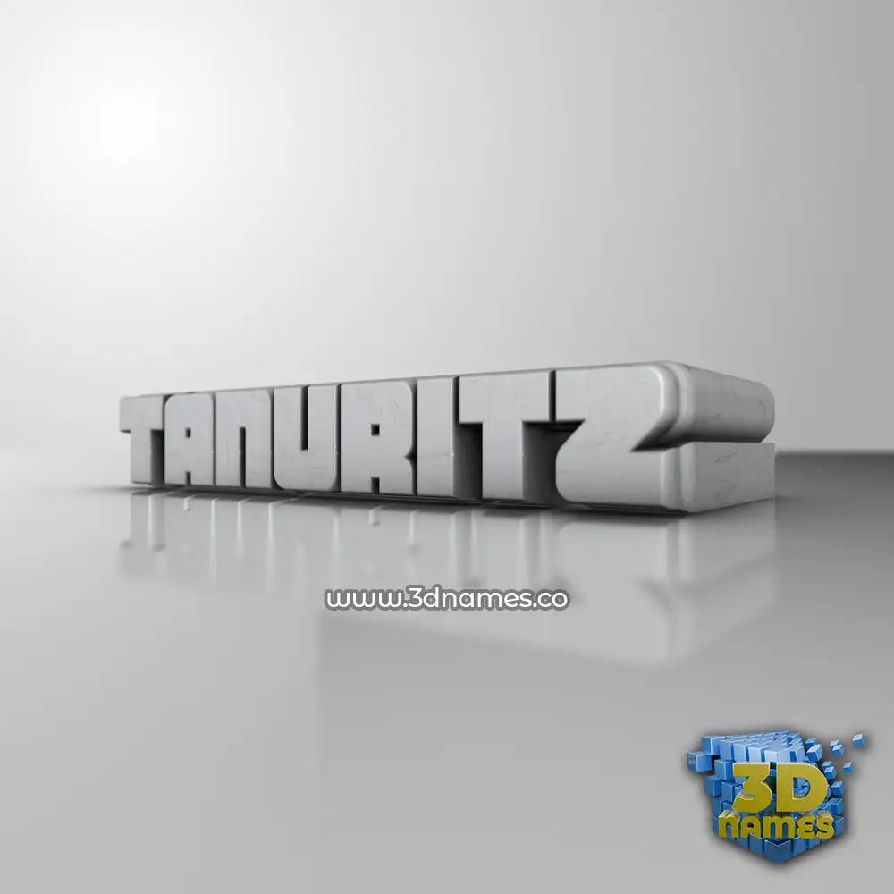 tanuritz in White Metro style - 3D name wallpaper