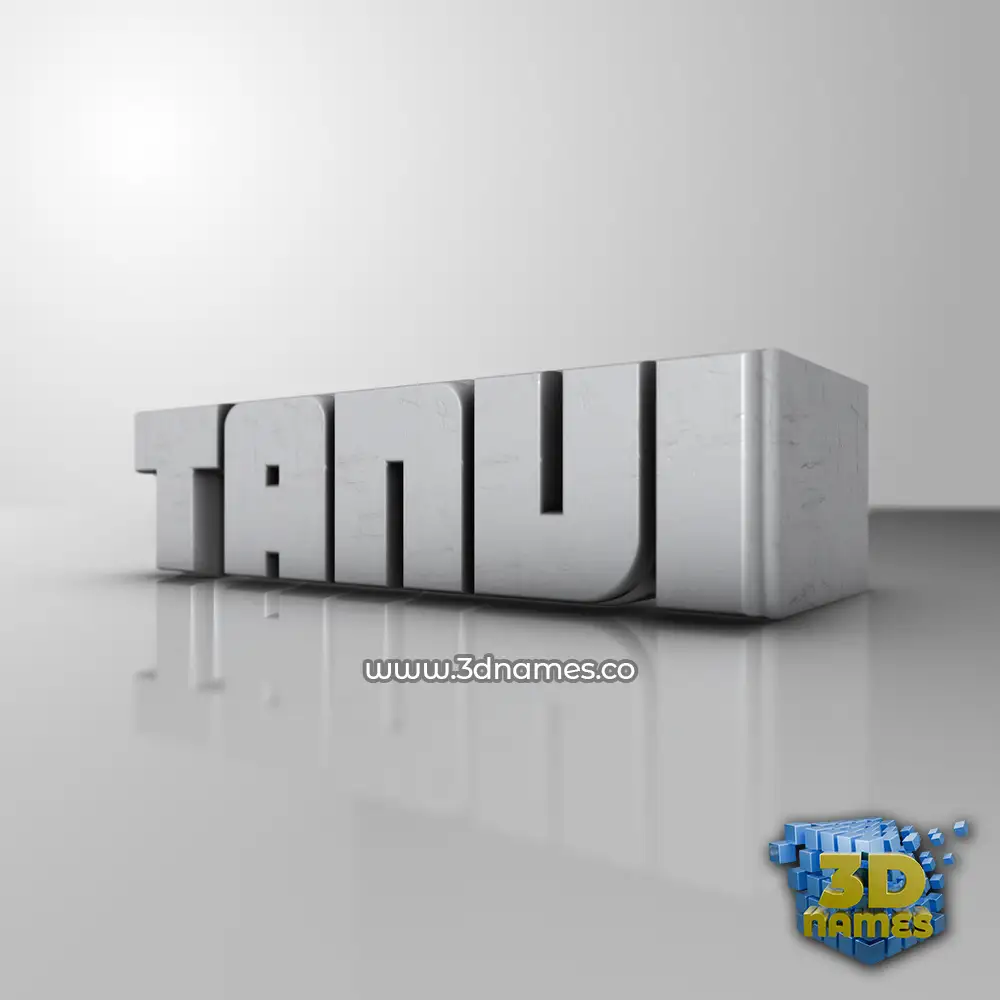 tanvi in White Metro style - 3D name wallpaper