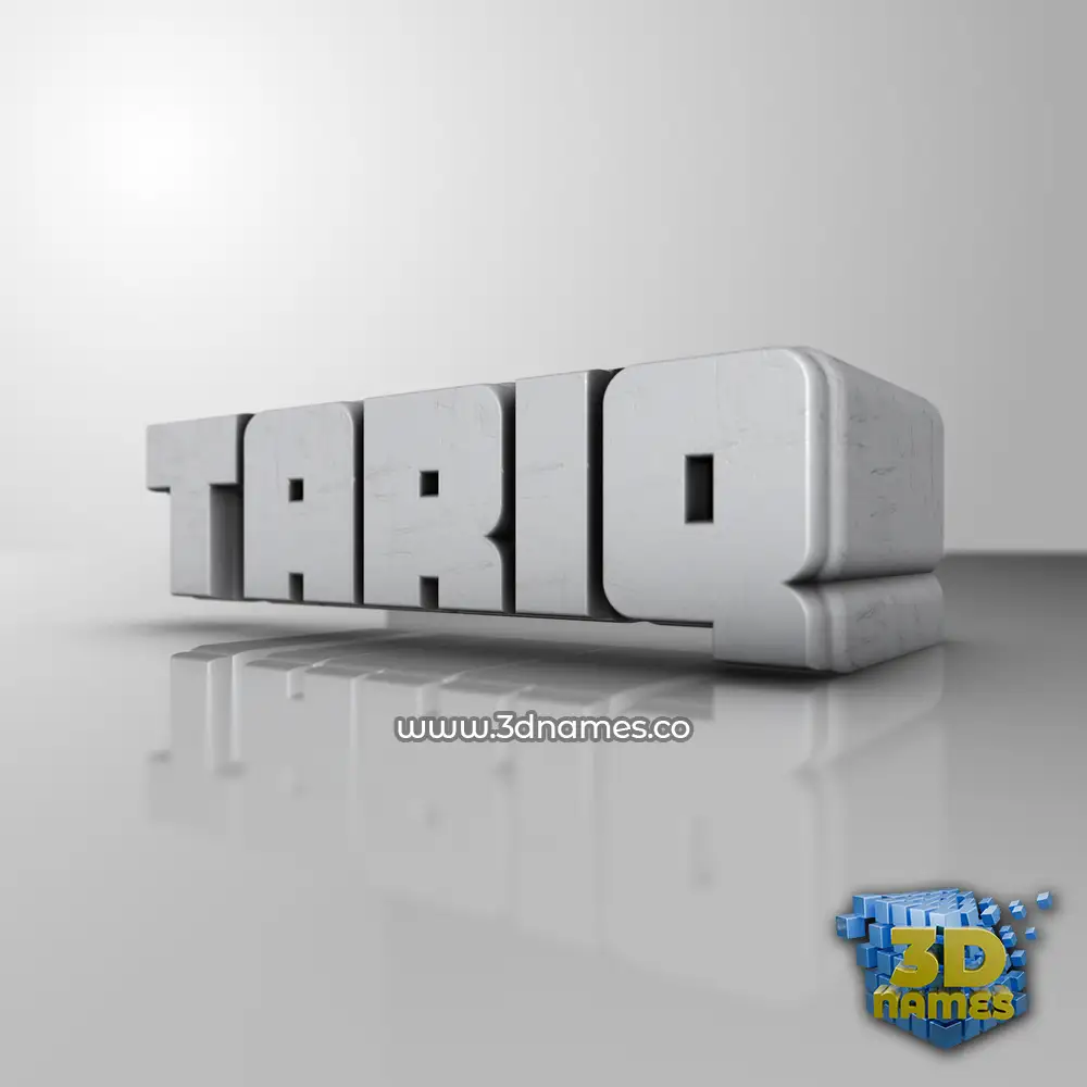 tariq in White Metro style - 3D name wallpaper