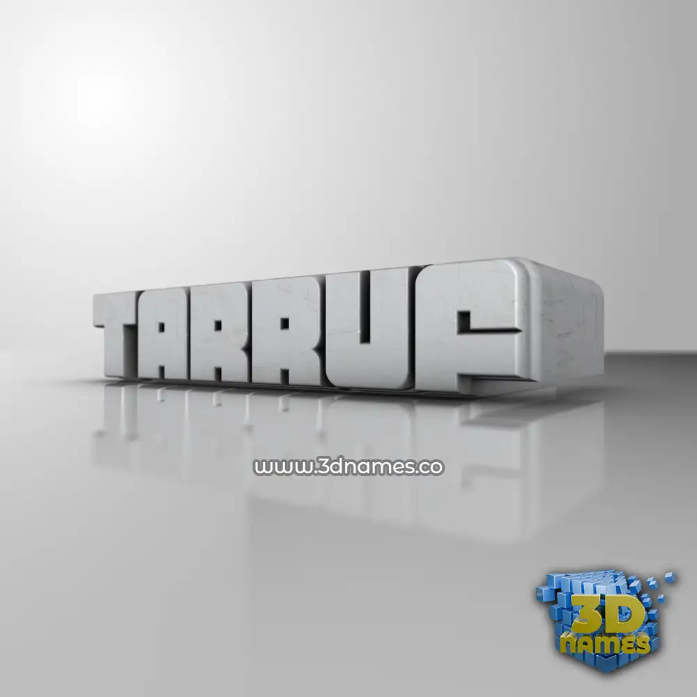 tarruf in White Metro style - 3D name wallpaper