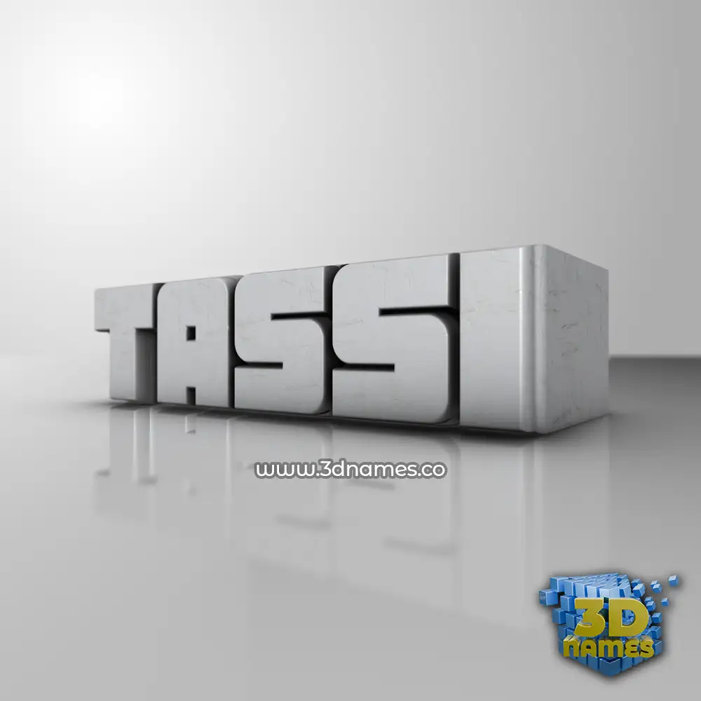 tassi in White Metro style - 3D name wallpaper