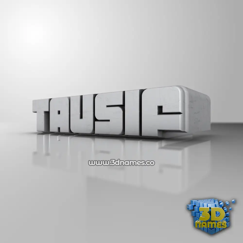 tausif in White Metro style - 3D name wallpaper
