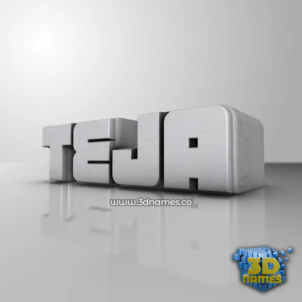 teja in White Metro style - 3D name wallpaper