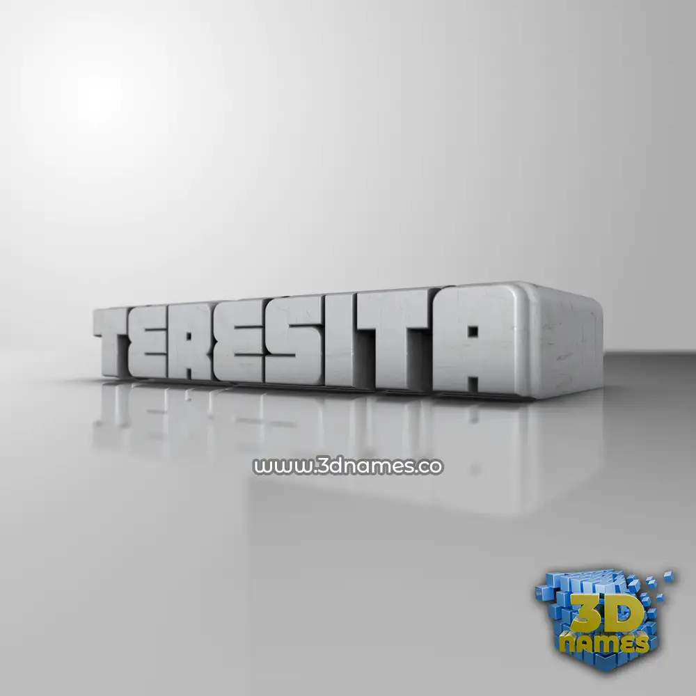 teresita in White Metro style - 3D name wallpaper