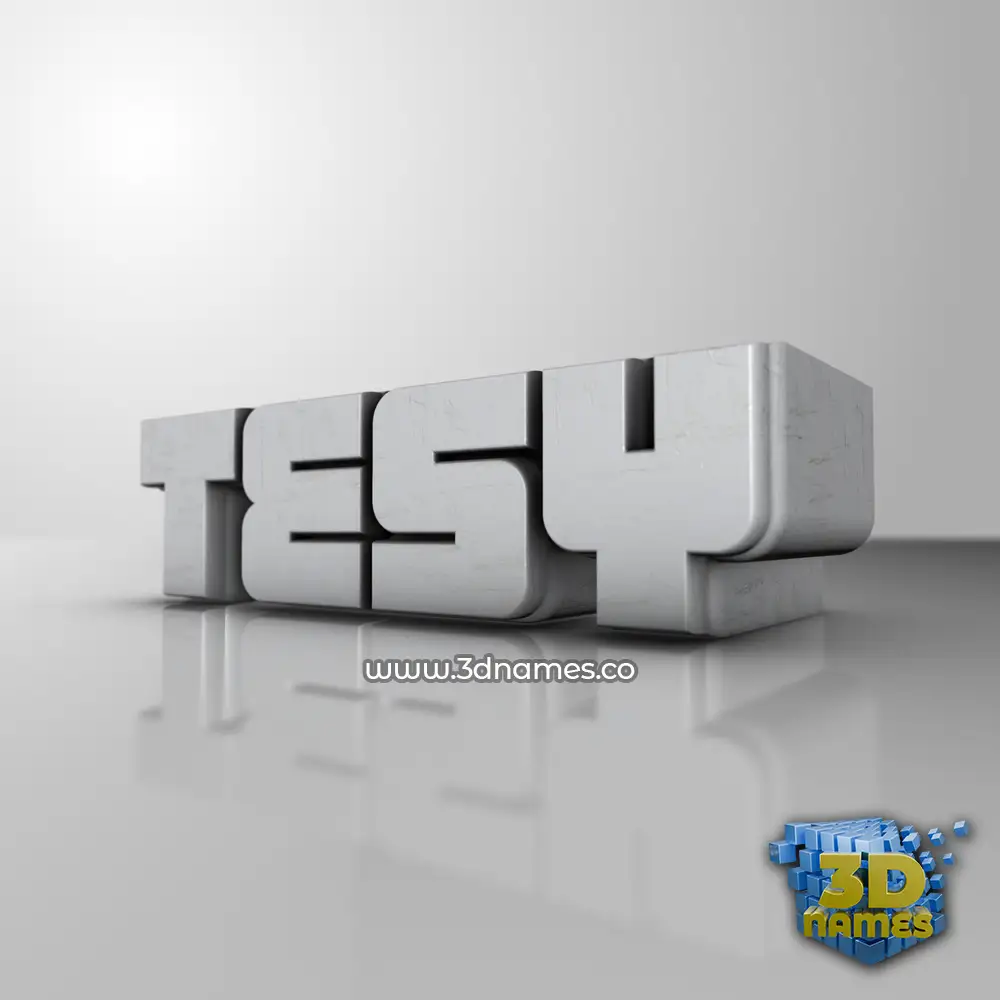 tesy in White Metro style - 3D name wallpaper