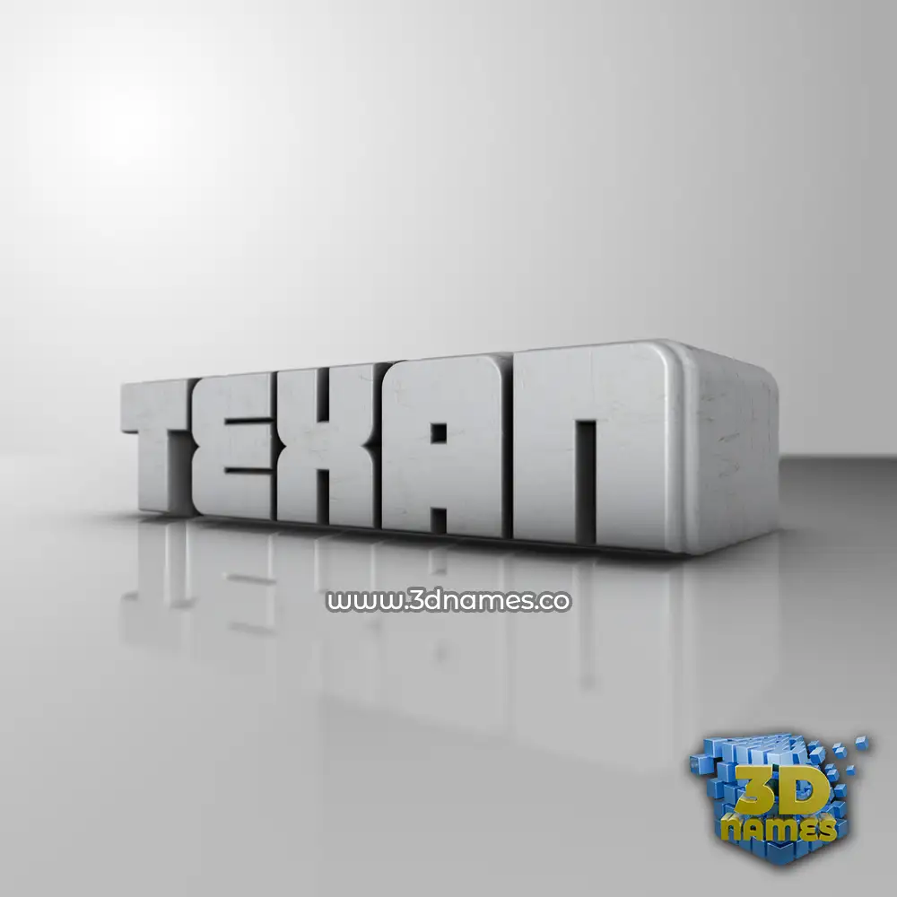 texan in White Metro style - 3D name wallpaper