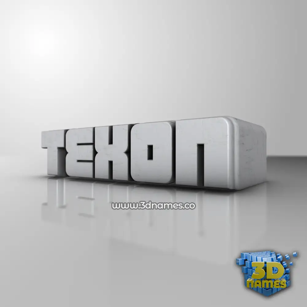 texon in White Metro style - 3D name wallpaper