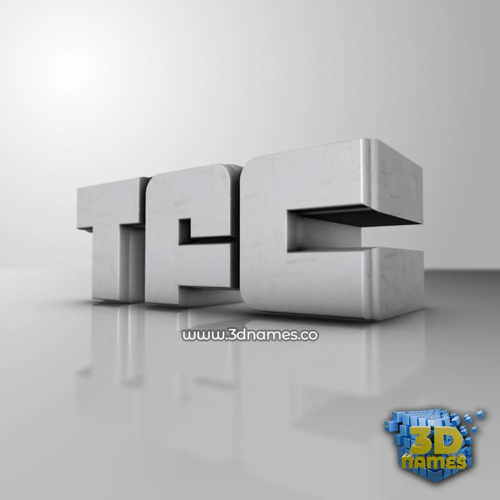 tfc in White Metro style - 3D name wallpaper
