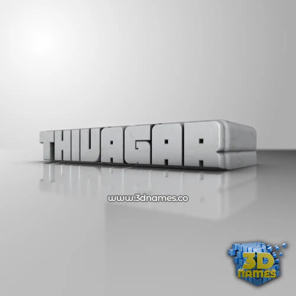 thivagar in White Metro style - 3D name wallpaper