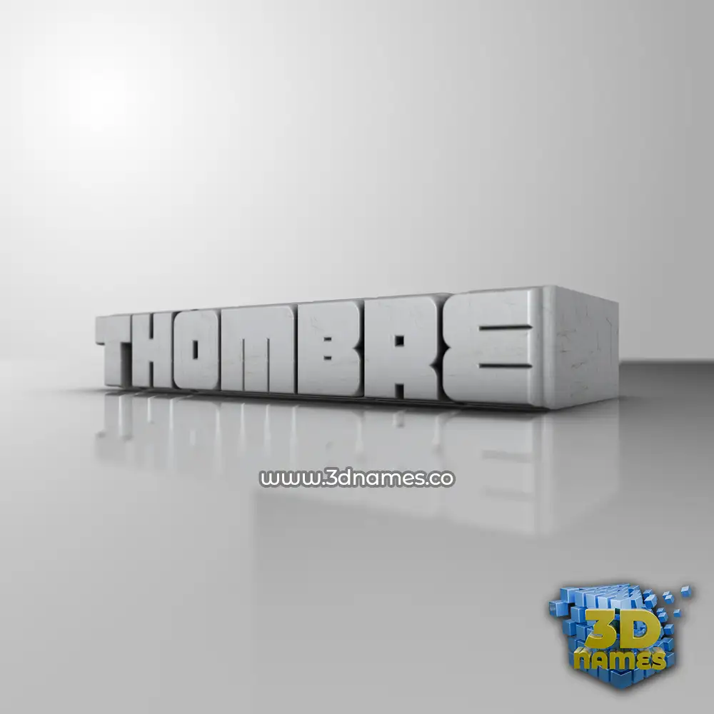 thombre in White Metro style - 3D name wallpaper
