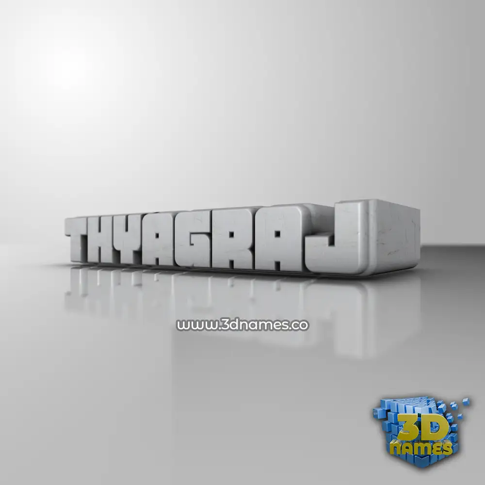 thyagraj in White Metro style - 3D name wallpaper