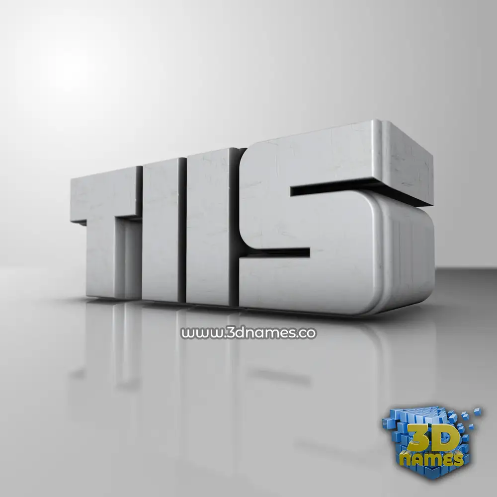 tiis in White Metro style - 3D name wallpaper