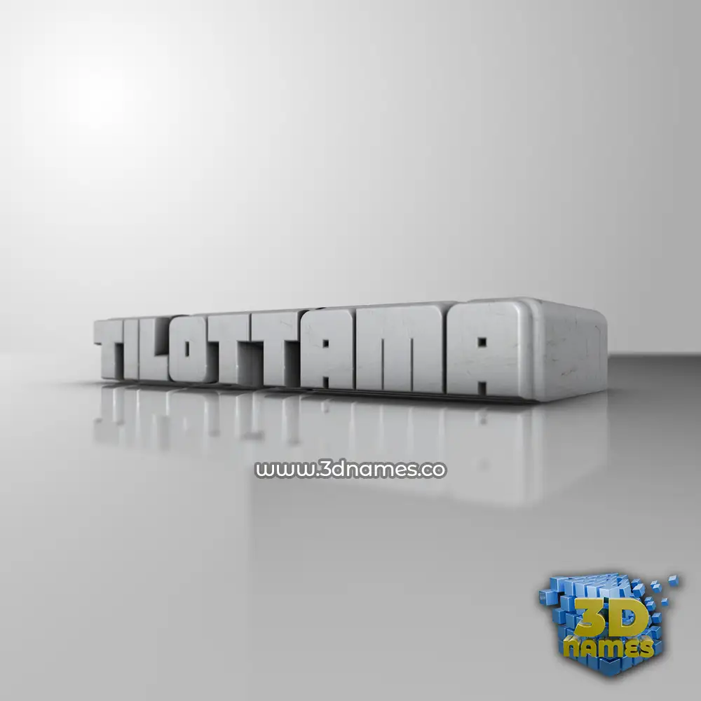 tilottama in White Metro style - 3D name wallpaper