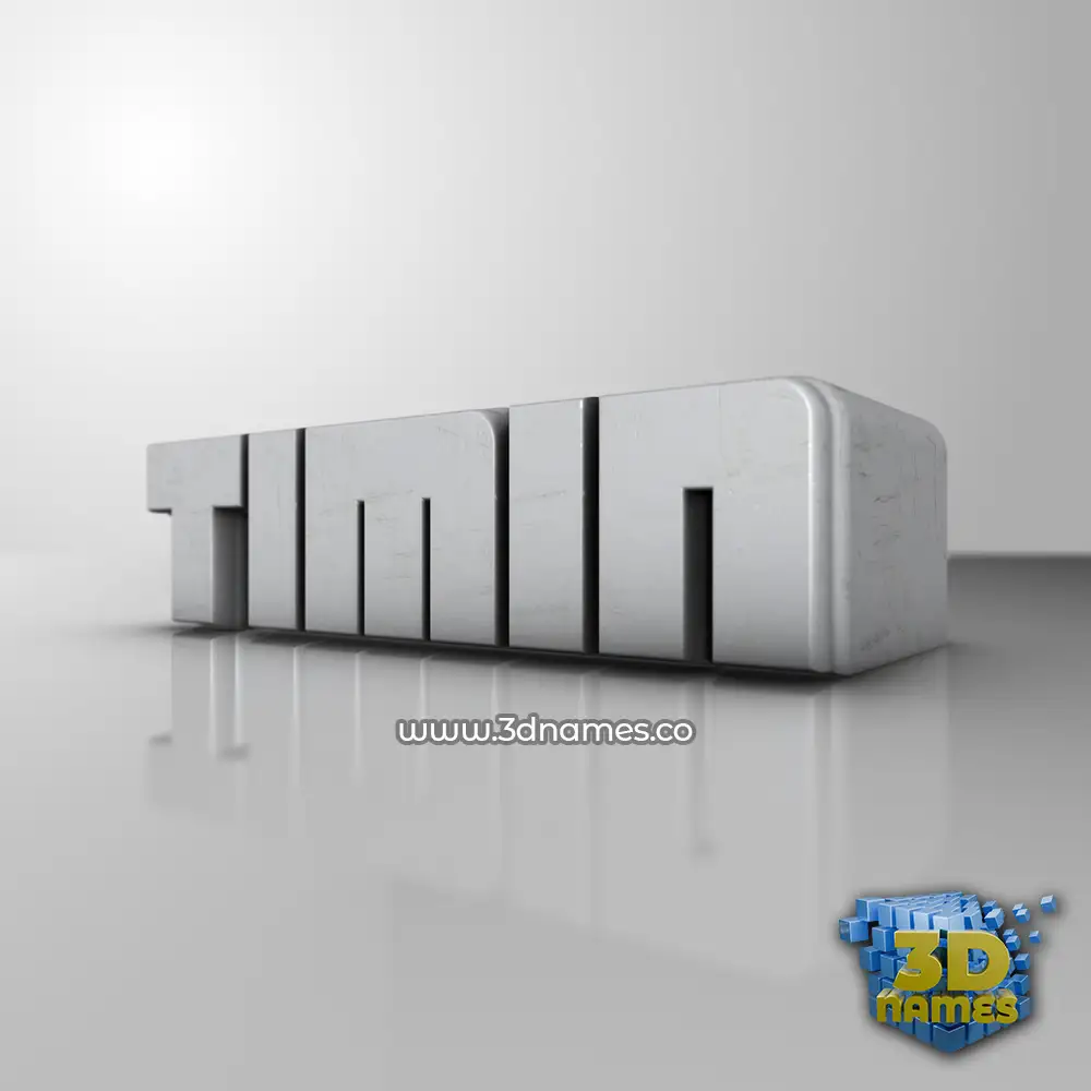 timin in White Metro style - 3D name wallpaper