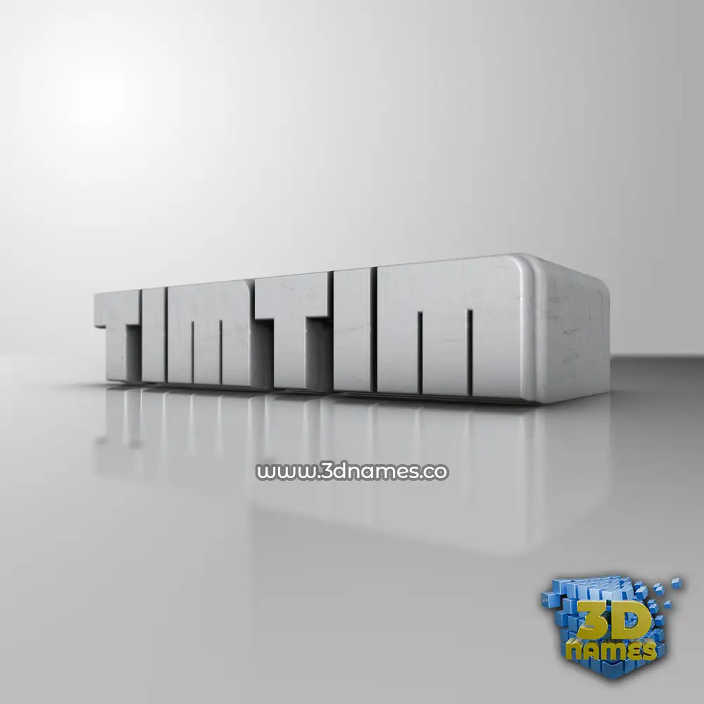 timtim in White Metro style - 3D name wallpaper