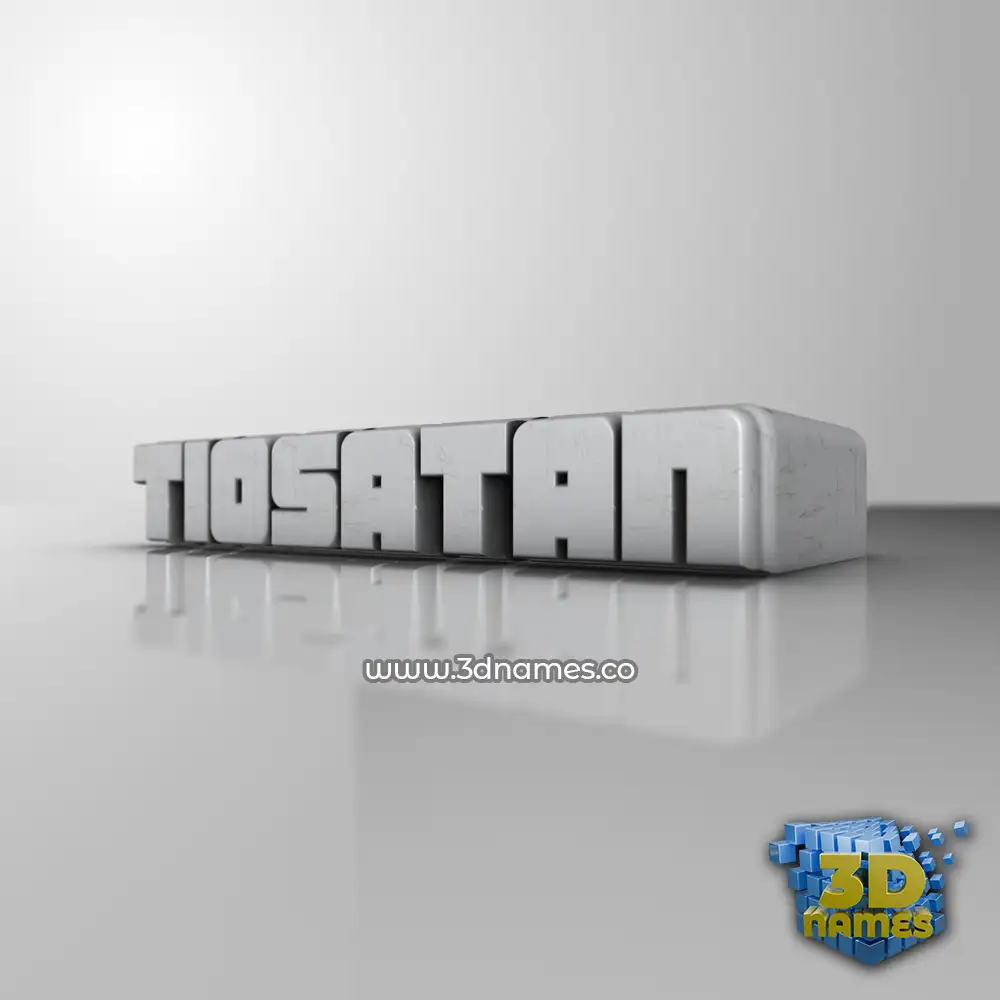 tiosatan in White Metro style - 3D name wallpaper