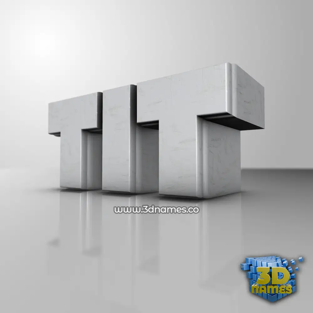 tit in White Metro style - 3D name wallpaper