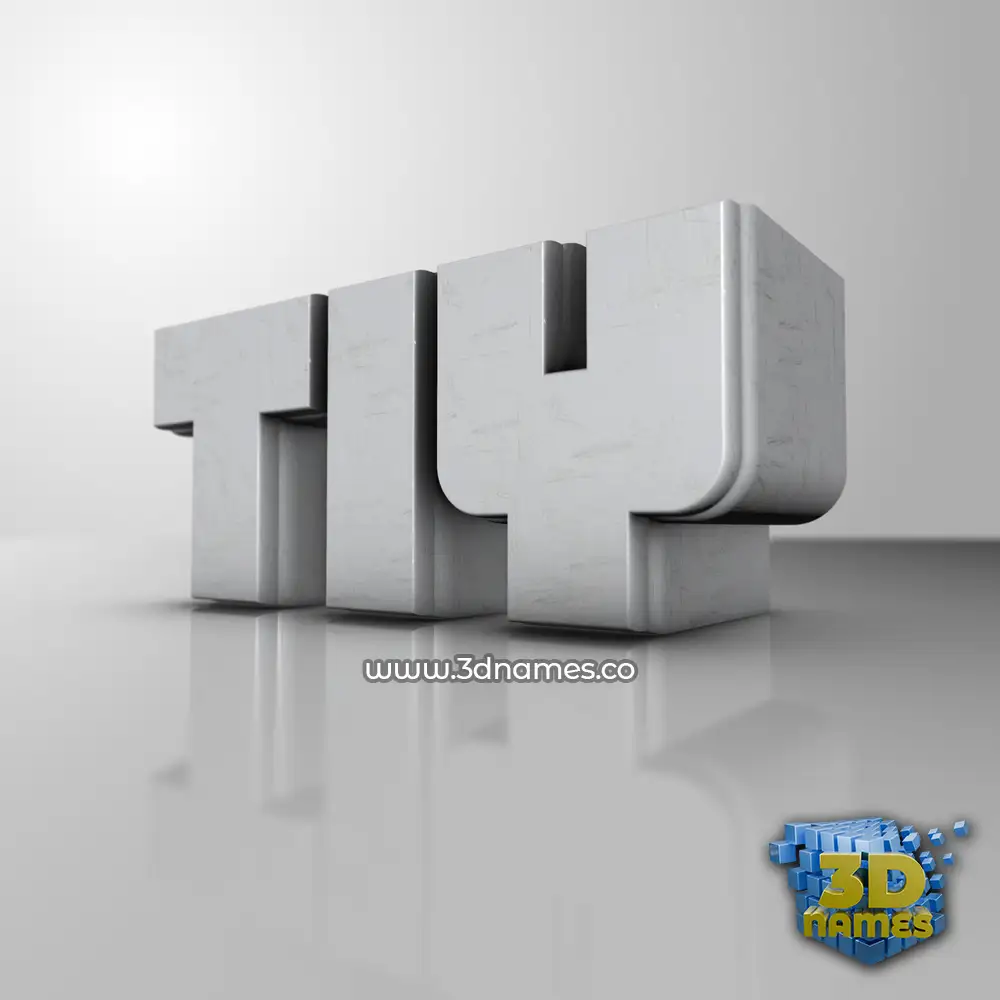 tiy in White Metro style - 3D name wallpaper