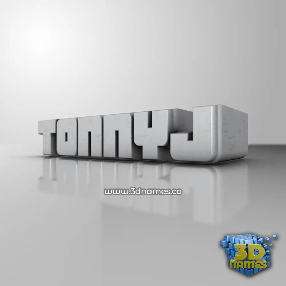 tonnyj in White Metro style - 3D name wallpaper