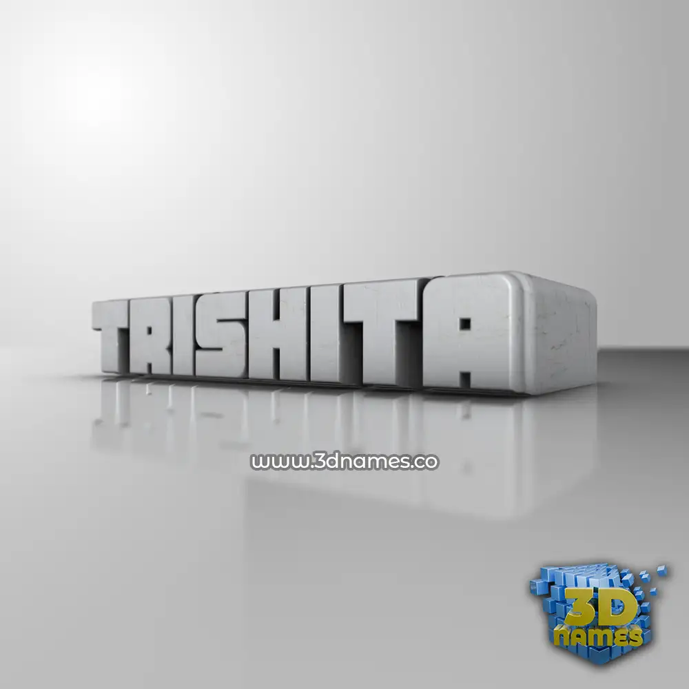 trishita in White Metro style - 3D name wallpaper