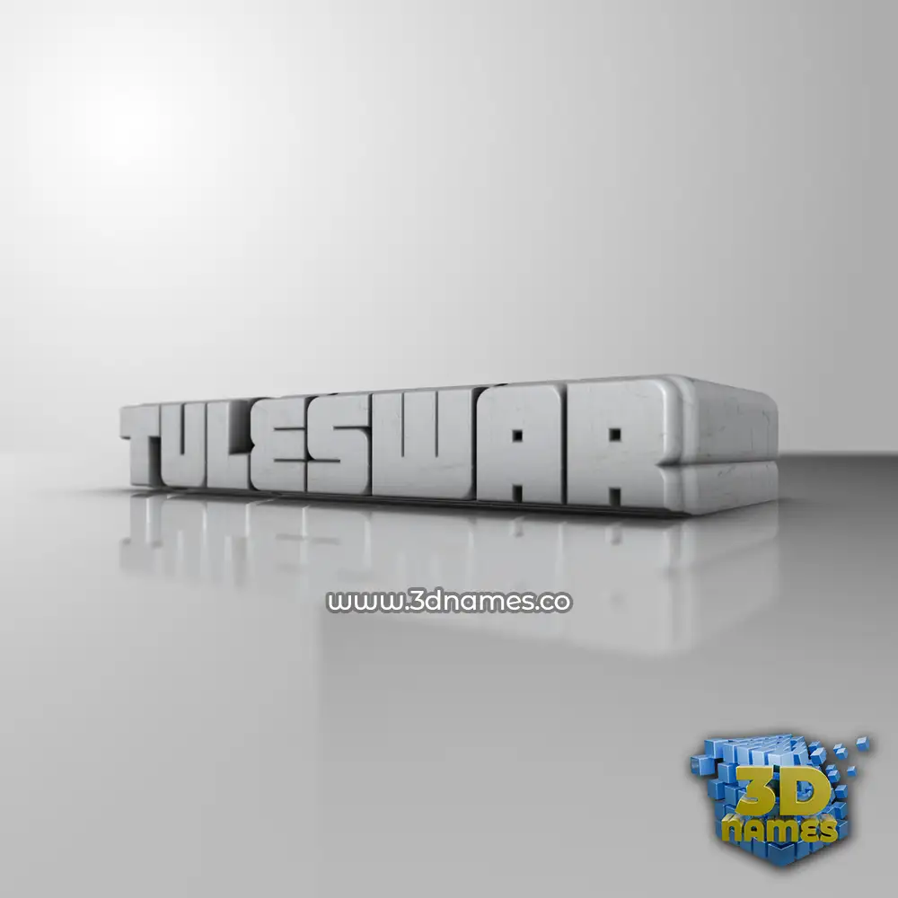 tuleswar in White Metro style - 3D name wallpaper