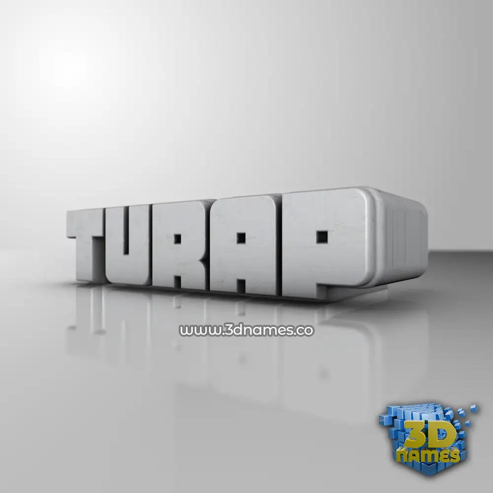 turap in White Metro style - 3D name wallpaper