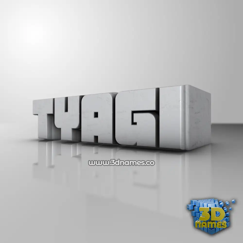 tyagi in White Metro style - 3D name wallpaper