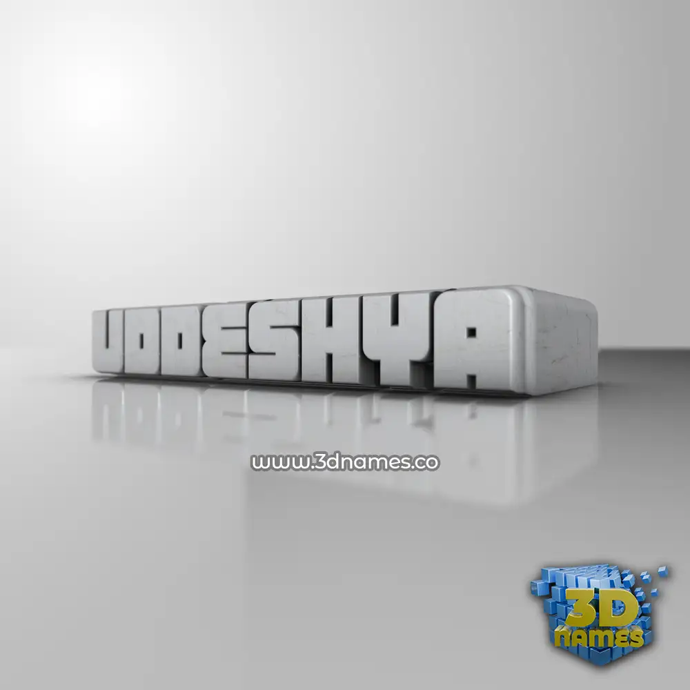 uddeshya in White Metro style - 3D name wallpaper