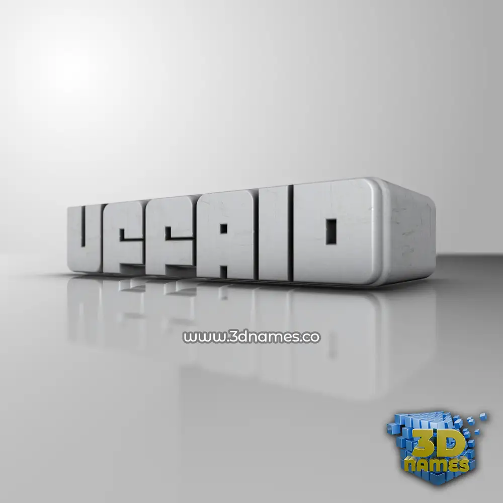 uffaid in White Metro style - 3D name wallpaper