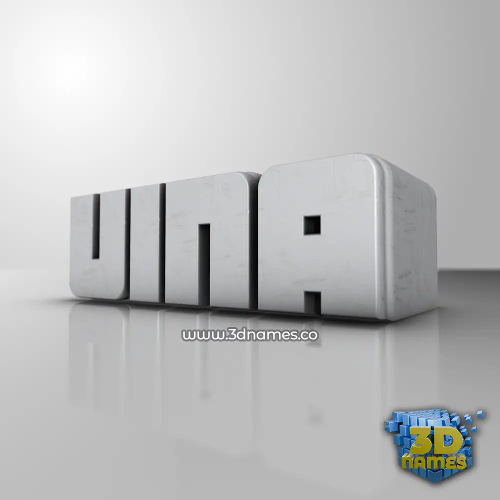 uina in White Metro style - 3D name wallpaper