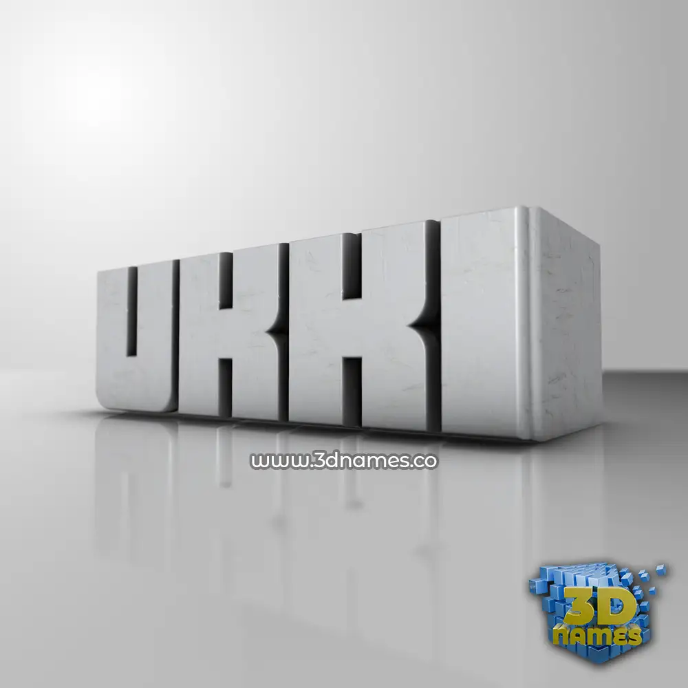 ukki in White Metro style - 3D name wallpaper