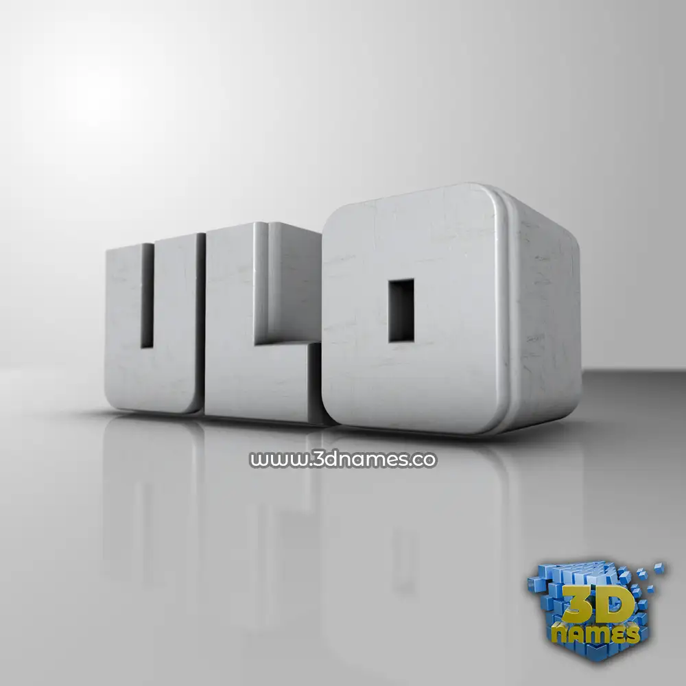 ulo in White Metro style - 3D name wallpaper