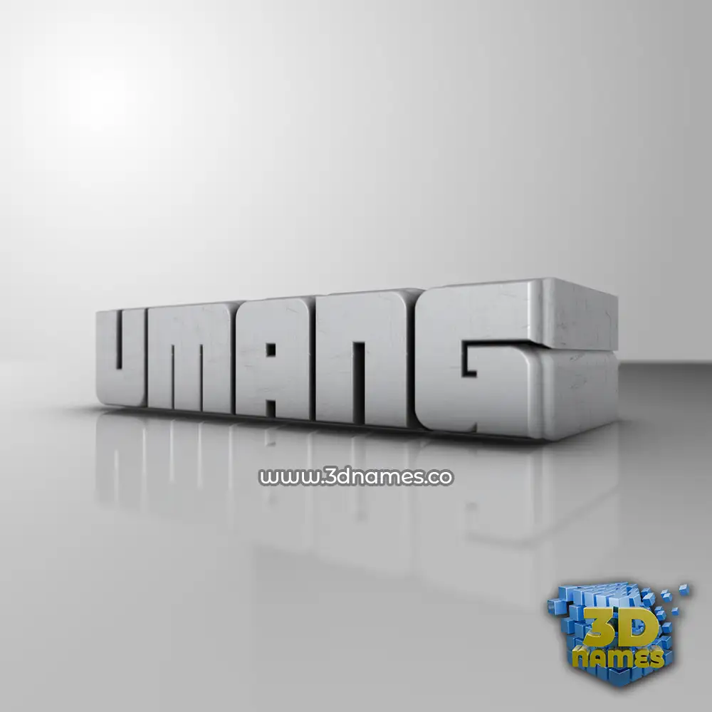 umang in White Metro style - 3D name wallpaper