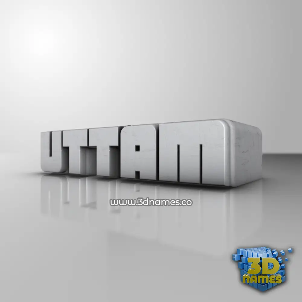 uttam in White Metro style - 3D name wallpaper