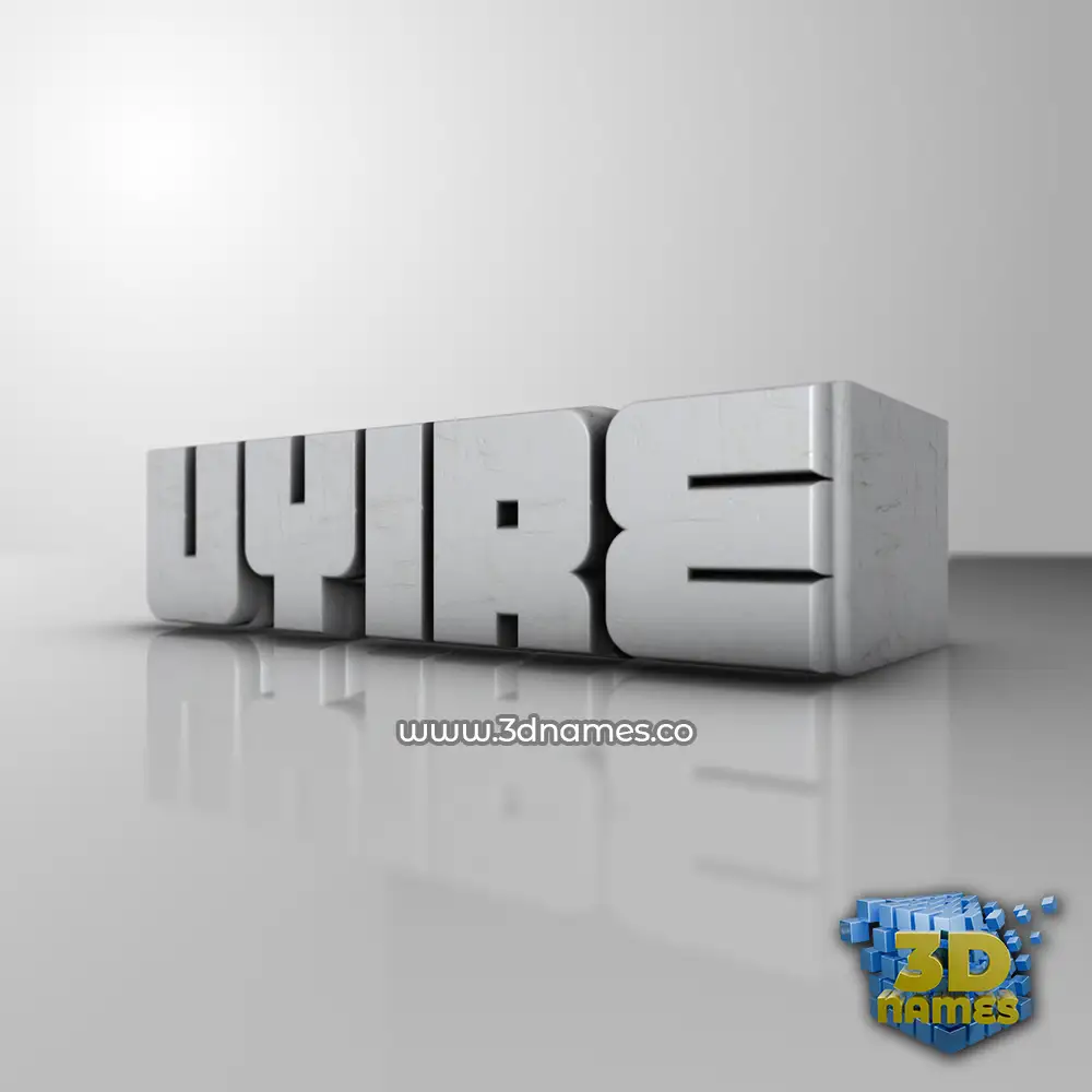 uyire in White Metro style - 3D name wallpaper