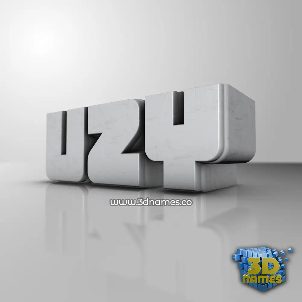 uzy in White Metro style - 3D name wallpaper