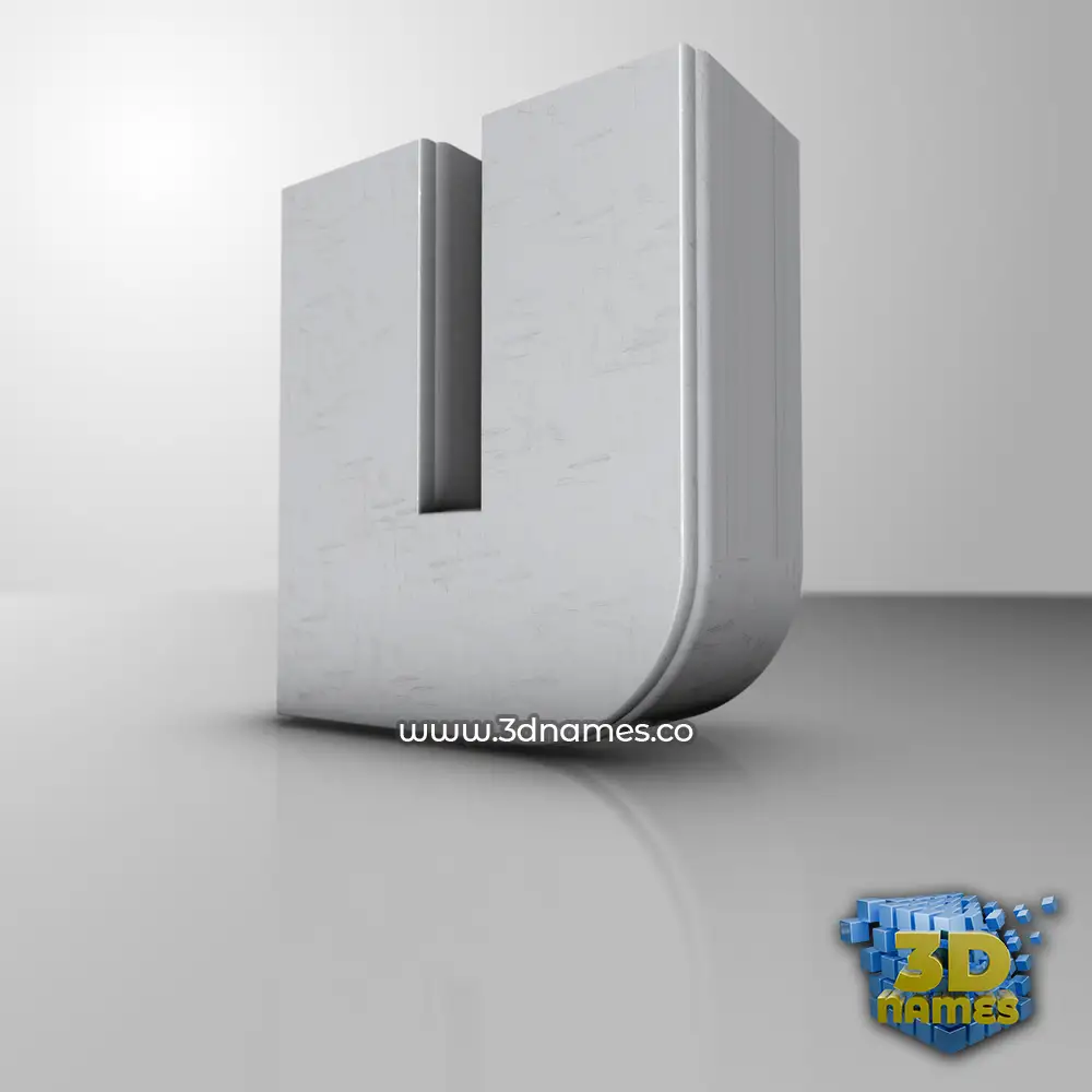 v in White Metro style - 3D name wallpaper