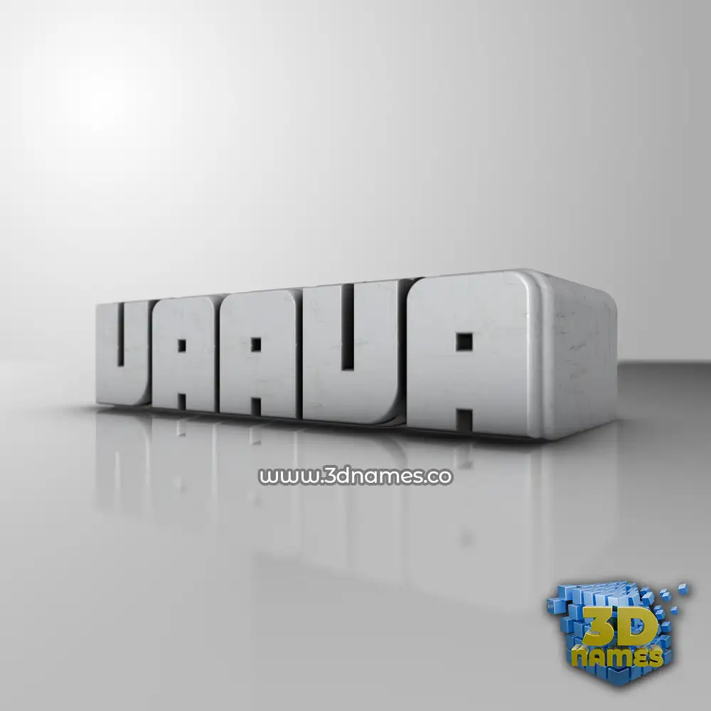 vaava in White Metro style - 3D name wallpaper