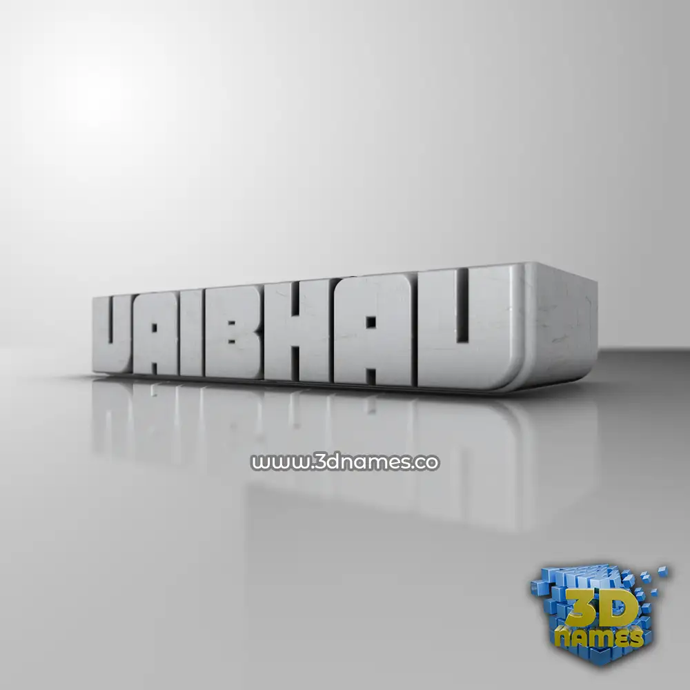 vaibhav in White Metro style - 3D name wallpaper