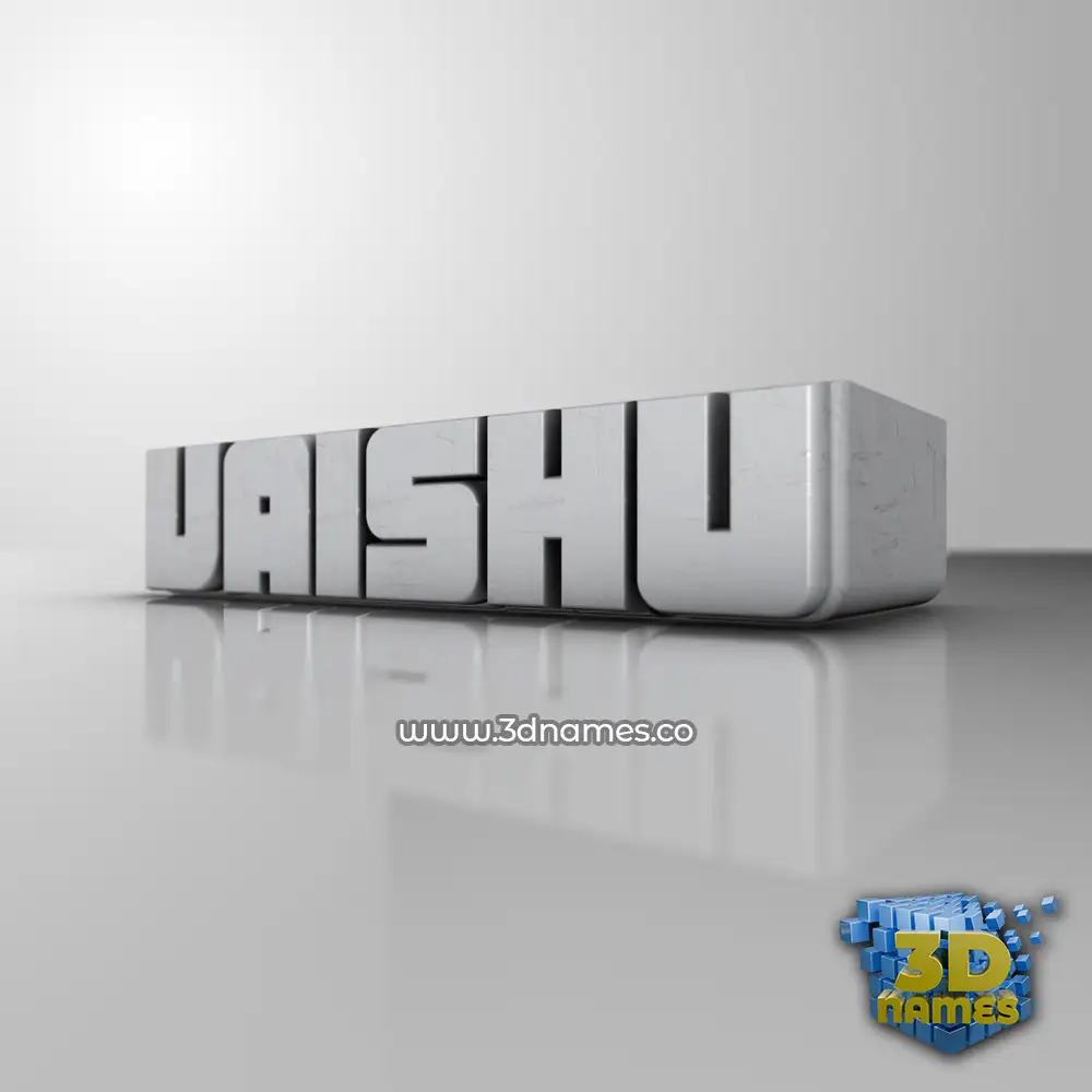 vaishu in White Metro style - 3D name wallpaper