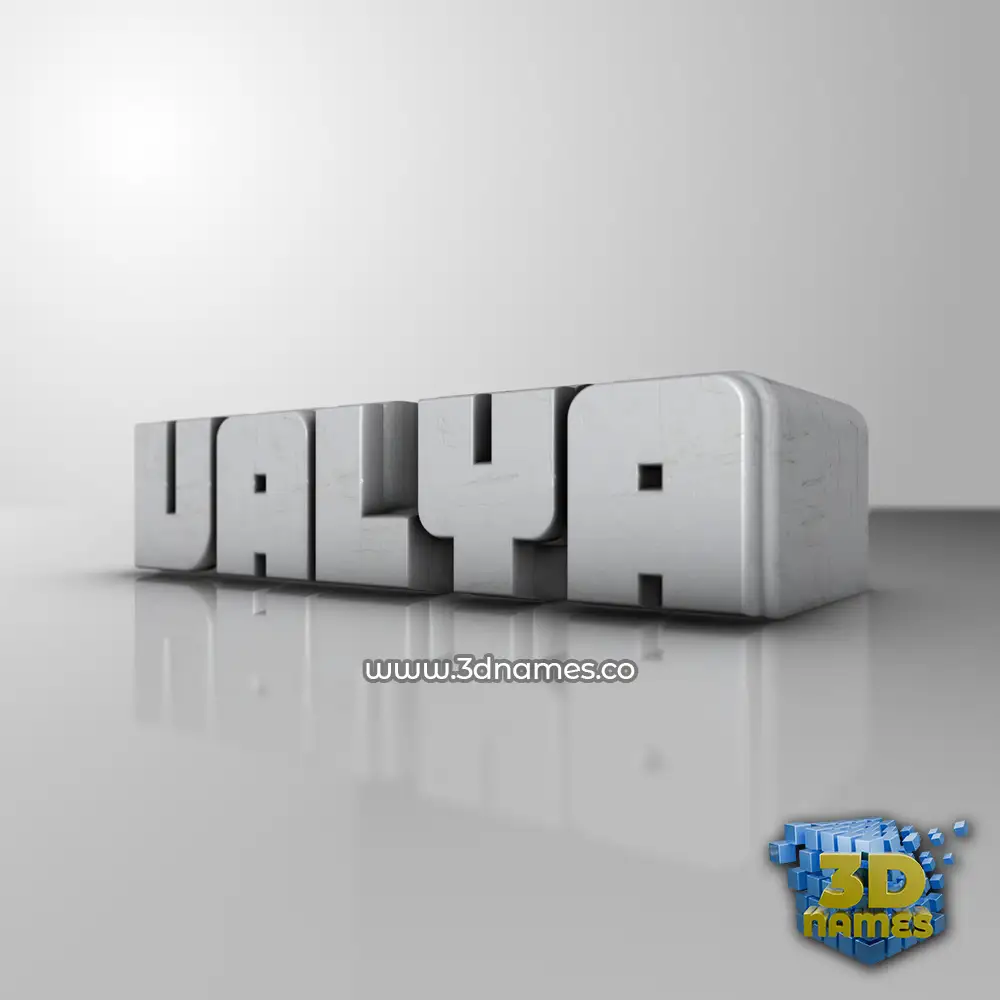 valya in White Metro style - 3D name wallpaper